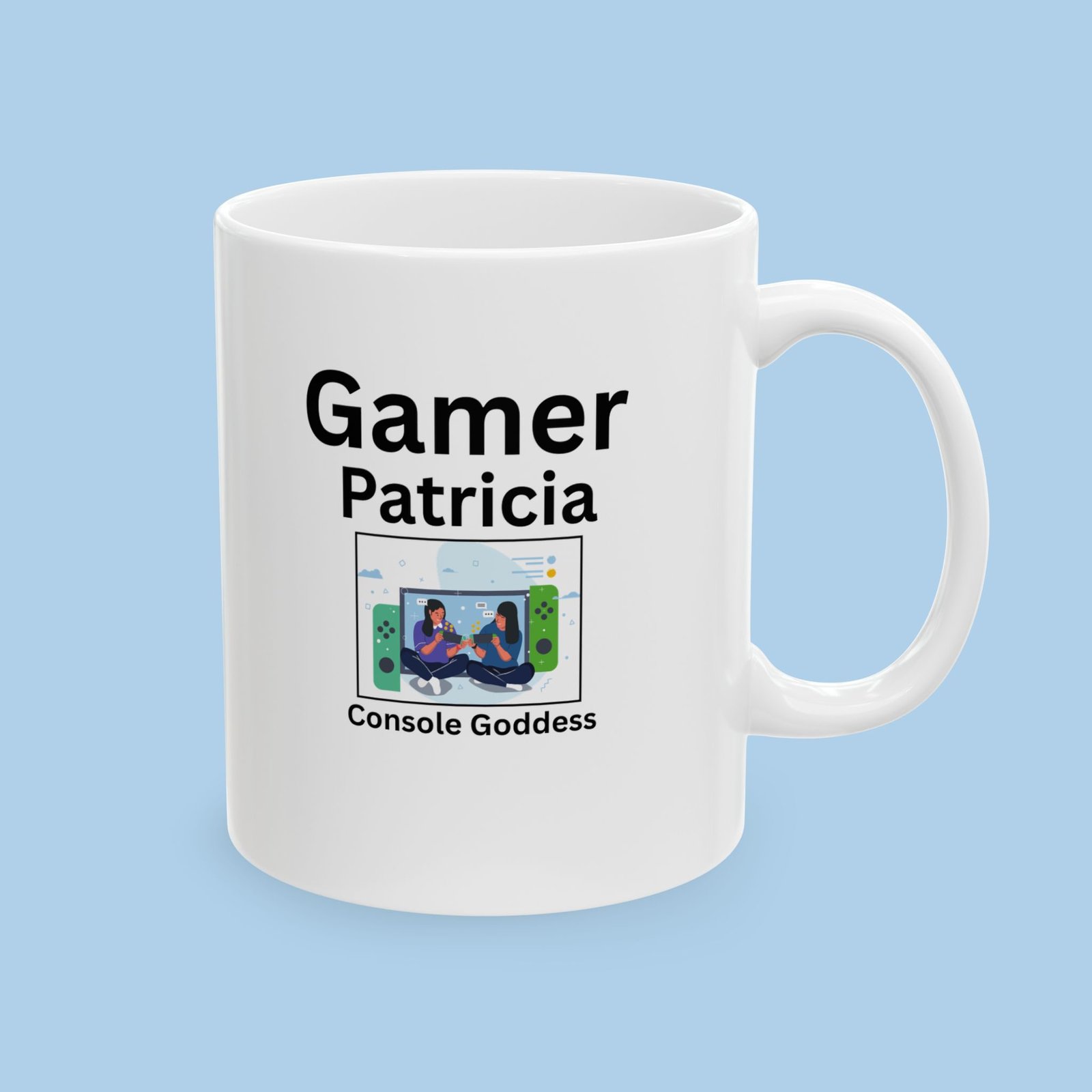 Personalized Gamer Ceramic Mug, gifts for her, Game Night, Online Games - Image 2