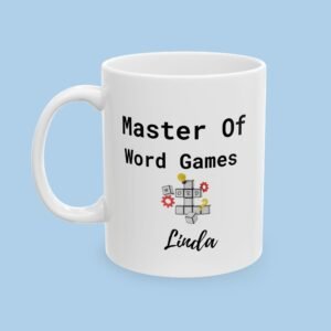 Personalized Master of Word Games Ceramic Mug, gifts for her, gifts for him, Game Night