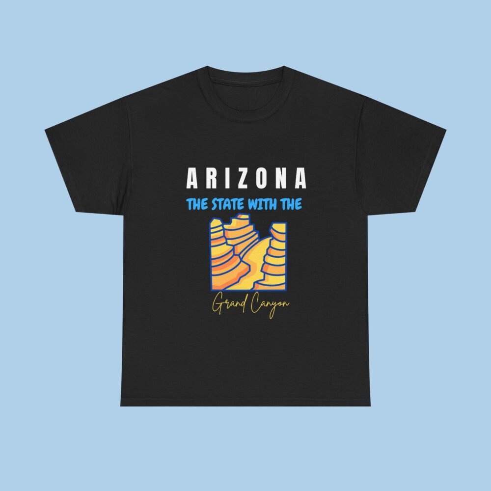 Arizona The State with the Grand Canyon Unisex Heavy Cotton Tee, Gifts for her, gifts for him
