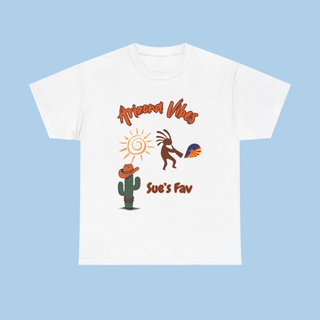 Personalized Arizona Vibes Unisex Heavy Cotton Tee, gifts for her, gifts for him
