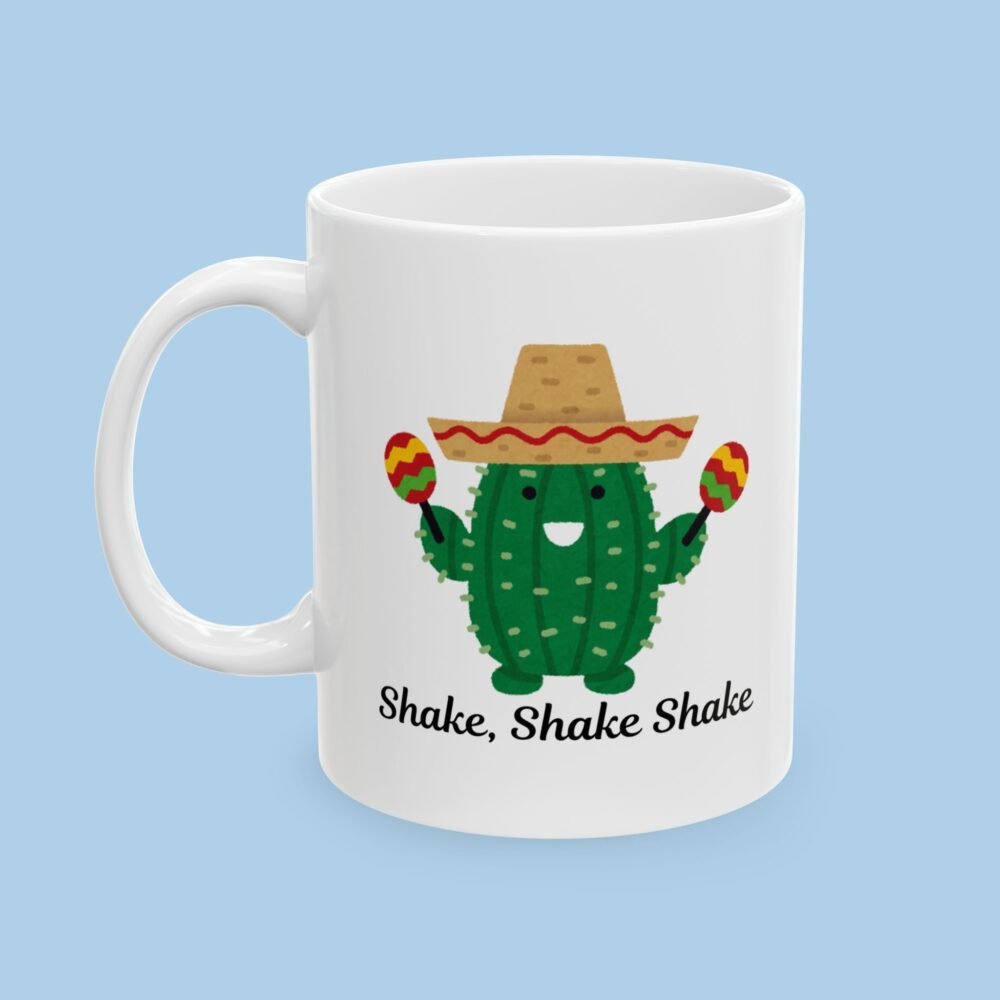 Shake Mexican Cactus Ceramic Mug, gifts for her, gifts for him