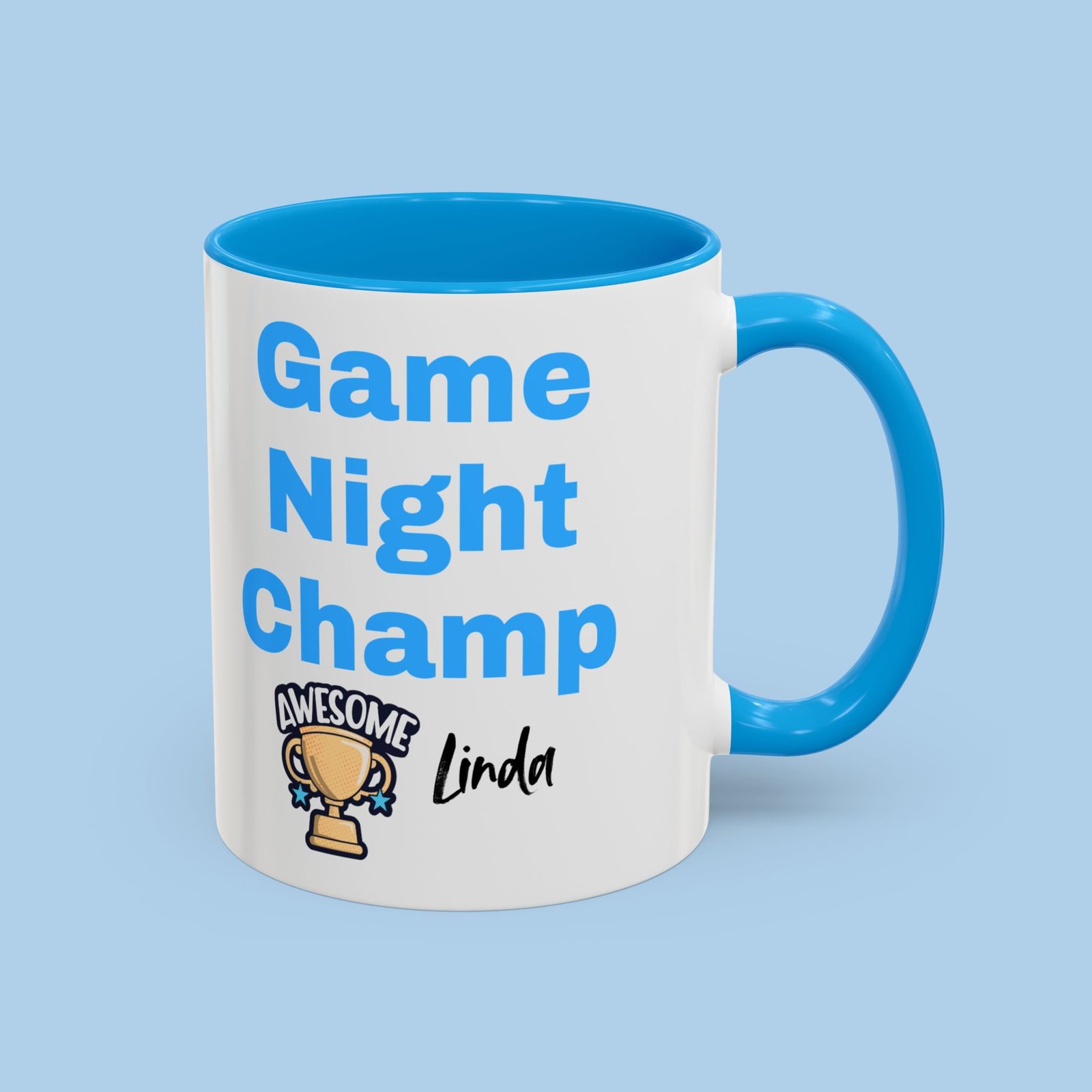 Personalized Game Night Champ Colorful Mug