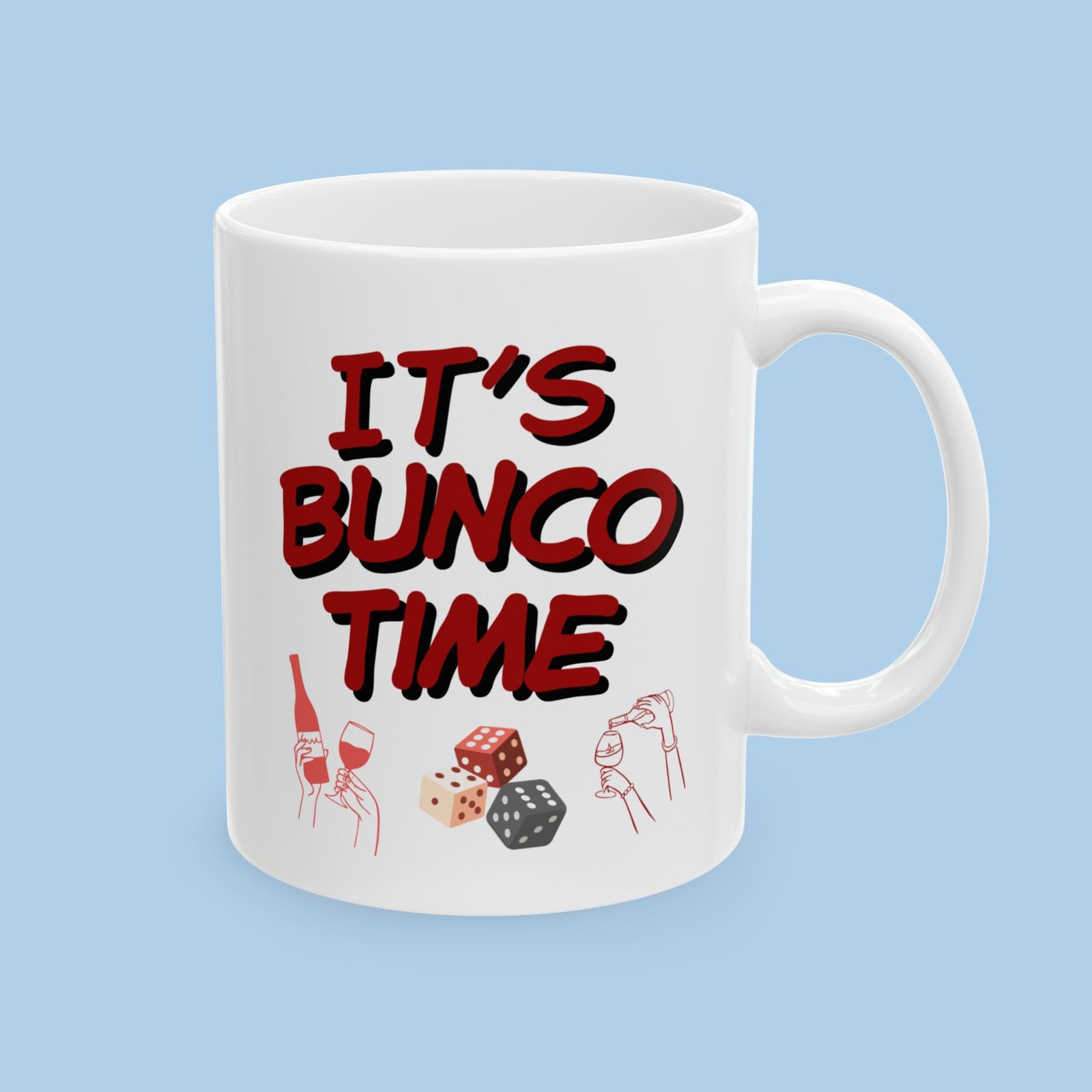 It's Bunco Time Ceramic Mug - Image 2