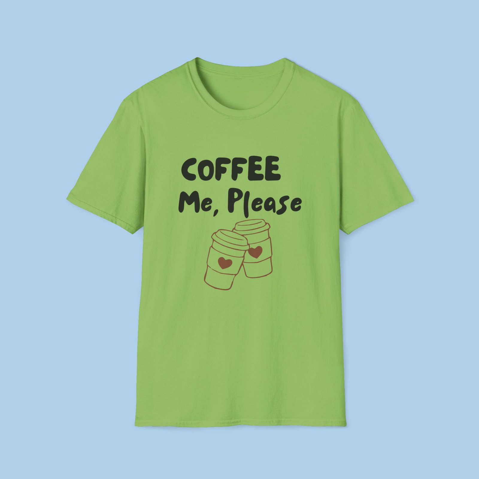 Coffee Me, Please Unisex Softstyle T-Shirt - Image 3