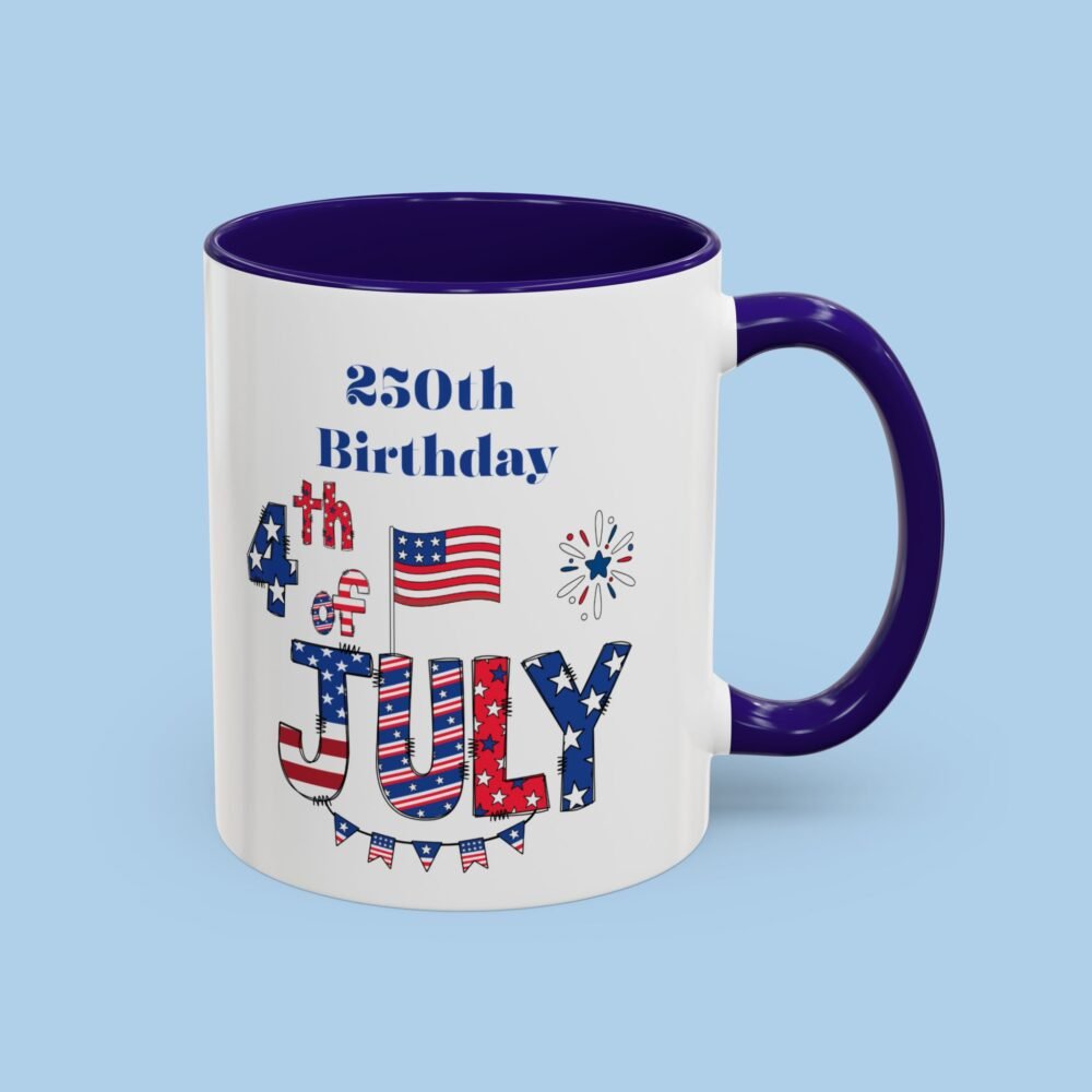 250th Birthday July 4th Colorful Mugs