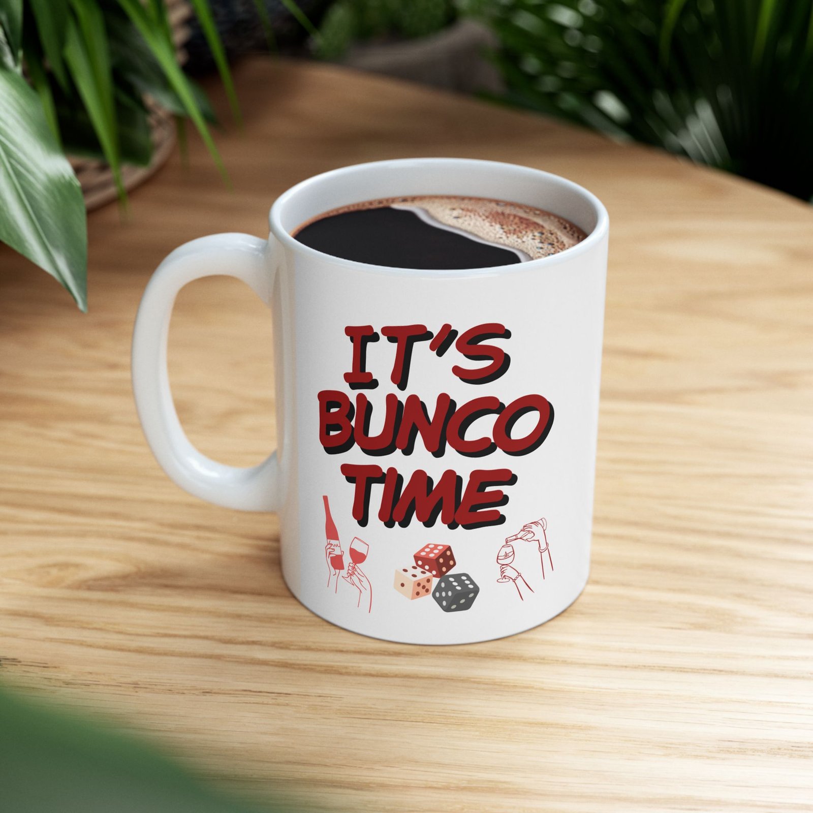 It's Bunco Time Ceramic Mug - Image 3